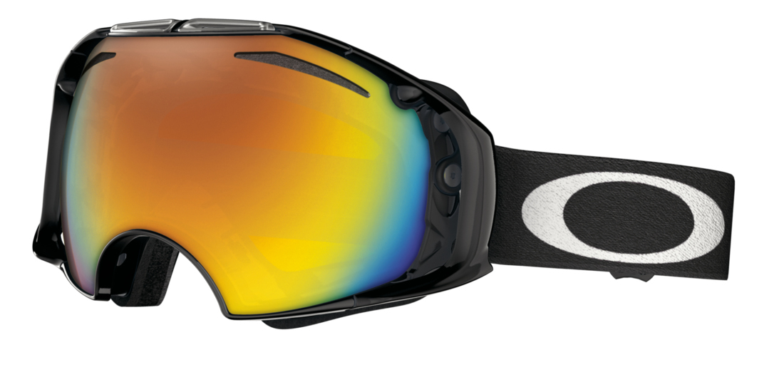Oakley Airbrake goggles in jet black with fire iridium lens